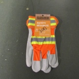 PAIR OF ORANGE LEATHER GLOVES