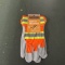 PAIR OF ORANGE LEATHER GLOVES