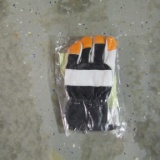 ORANGE AND BLACK GLOVES