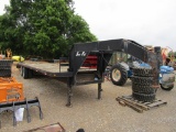 2014 SURE PULL 32FT GOOSENECK FLATBED TRAILER W/ TITLE