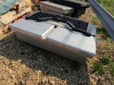(2) ALUMINUM TOOL BOXES AND BACK RACK