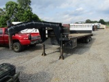 1997 GRANDVIEW 28FT GOOSENECK FLATBED TRAILER - NO TITLE