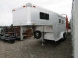 1997 12FT 4 STAR ALUMINUM 2 HORSE GOOSENECK TRAILER W/ TITLE