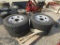 (4) 275/70R18 TRUCKS TIRES ON 8 LUG DODGE RIMS - ALL ONE PRICE