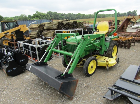 755 JOHN DEERE TRACTOR W/ LOADER AND BELLY MOWER