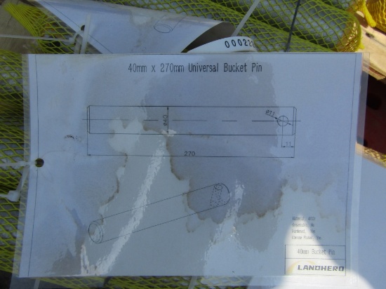 (5) NEW 25MM X 185MM BUCKET PINS - 5X TIMES THE PRICE