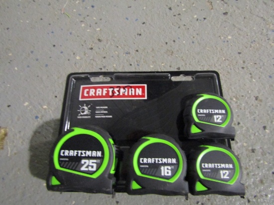 4PC CRAFTSMAN TAPE MEASURE SET