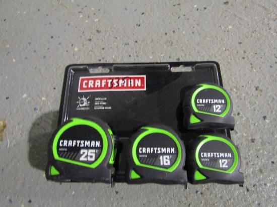 4PC CRAFTSMAN TAPE MEASURE SET