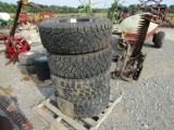 (4) 37/12.50R20 TRUCK TIRES ON 8 LUG WHEELS - ALL ONE PRICE