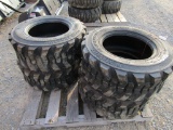(4) NEW 12-16.5 SKID STEER TIRES - ALL ONE PRICE