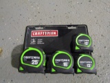 4PC CRAFTSMAN TAPE MEASURE SET