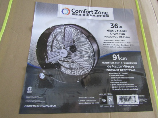 36" COMFORT ZONE DRUM FAN