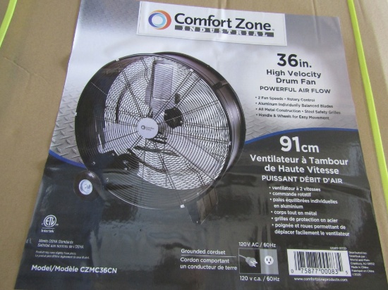 36" COMFORT ZONE DRUM FAN