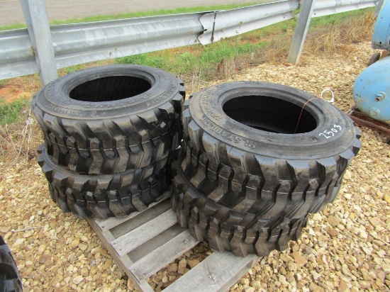 (4) NEW 12-16.5 SKID STEER TIRES - ALL ONE PRICE