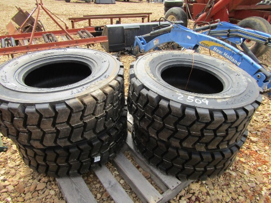 (4) NEW 12-16.5 NONDIRECTIONAL SKID STEER TIRES - ALL ONE PRICE