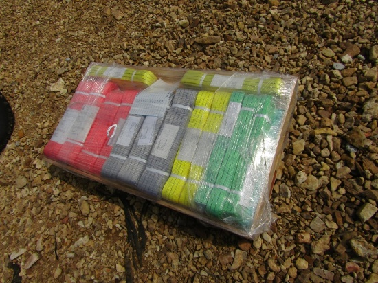 PALLET OF (22) WEBBING SLINGS - ALL ONE PRICE