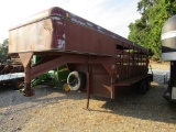 16FT WILRO GOOSENECK STOCK TRAILER  - NO TITLE