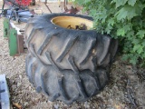 (2) 18.4/26 TRACTOR TIRES AND RIMS - BOTH ONE PRICE