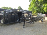 UNUSED INDUSTRIAS AMERICA GOOSENECK 4X14 SELF DUMPING BALE TRAILER