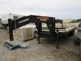 2015 25FT LAWRIMORE GOOSENECK FLATBED TRAILER W/ TITLE