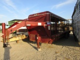 24FT GOOSENECK BRAND GOOSENECK STOCK TRAILER - NO TITLE