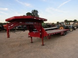 2017 32FT LOAD TRAIL GOOSENECK FLATBED HYDRAULIC DOVETAIL TRAILER W/ TITLE