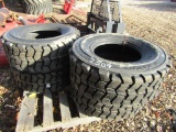 (4) NEW 12-16.5 NONDIRECTIONAL HD SKID STEER TIRES - ALL ONE PRICE