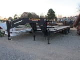 2015 25FT LAWRIMORE GOOSENECK FLATBED TRAILER W/ TITLE