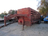 20FT WILRO GOOSENECK STOCK TRAILER - NO TITLE