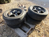 (4) 205/55R16 CAR TIRES AND RIMS - ALL ONE PRICE