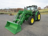 6120R JOHN DEERE TRACTOR W/ CAB AND LOADER