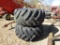 (2) 28L-26 COMBINE TIRES AND RIMS BOTH ONE PRICE