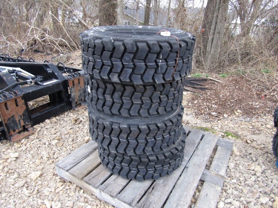(4) NEW 10-16.5 NONDIRECTIONAL SKID STEER TIRES - ALL ONE PRICE