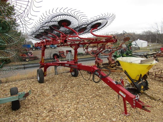 2022 WR102 CASE IH 12 WHEEL SPEED RAKE W/ KICKER