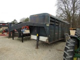 20FT GOOSENECK STOCK TRAILER - NO TITLE