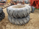 (2) 18.4/38 FIRESTONE TRACTOR TIRES AND RIMS - BOTH ONE PRICE