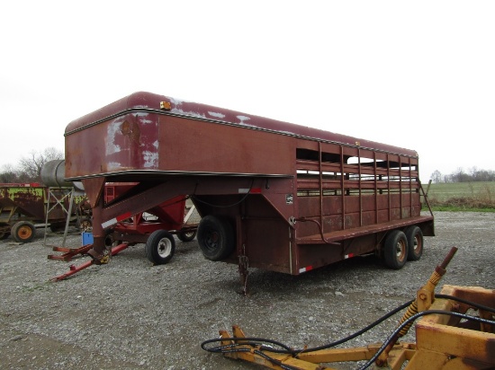 16FT WILRO GOOSENECK STOCK TRAILER - NO TITLE