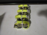 (4) NEW 1'' X 15FT RATCHET STRAPS - 4X TIMES THE PRICE