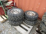 (4) 25X11-12 FOUR WHEELER TIRES AND RIMS - ALL ONE PRICE