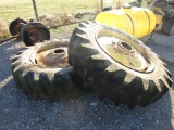 (2) 18.4/38 9 HOLE TRACTOR TIRES - BOTH ONE PRICE