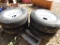 (4) NEW ST225/75R15 RADIAL TRAILER TIRES AND RIMS