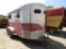 2 HORSE SLANT BUMPERHITCH TRAILER - W/ TITLE