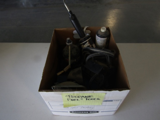 BOX OF TORCHES & GAS