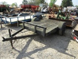 10FT BUMPERHITCH FLATBED TRAILER - NO TITLE