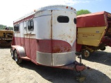 2 HORSE SLANT BUMPERHITCH TRAILER - W/ TITLE