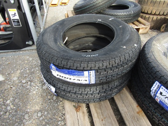 (2) NEW 235/80R16 RADIAL TRAILER TIRES