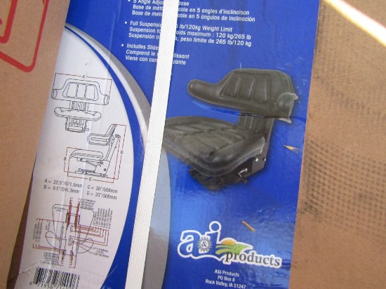 NEW UNIVERSAL BLACK TRACTOR SEAT