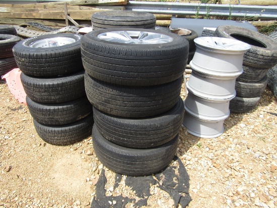 (4)255/55R20 FORD TIRES AND RIMS