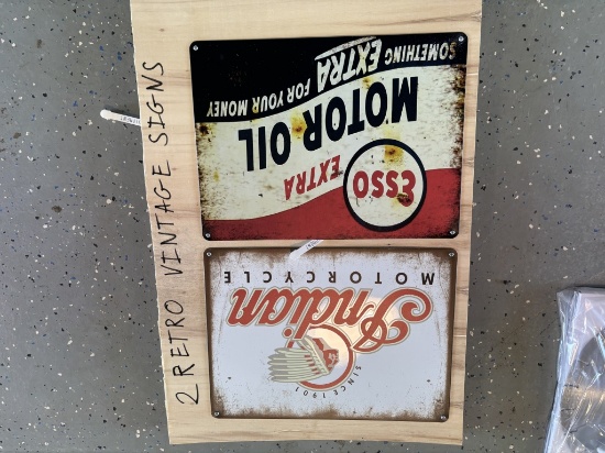 (2) VINTAGE SIGNS