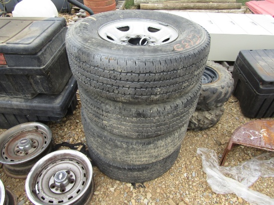 (4) 265/75R16 8 Lug Tires and Rims
